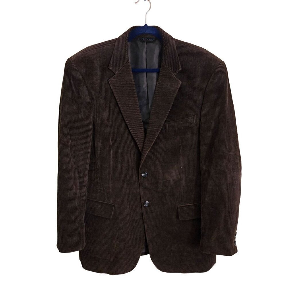 Gianni Cellini Brown Cotton Corduroy Sport Jacket Size 40r Gianni Cellini Brown Cotton Corduroy Sport Jacket Size 40r